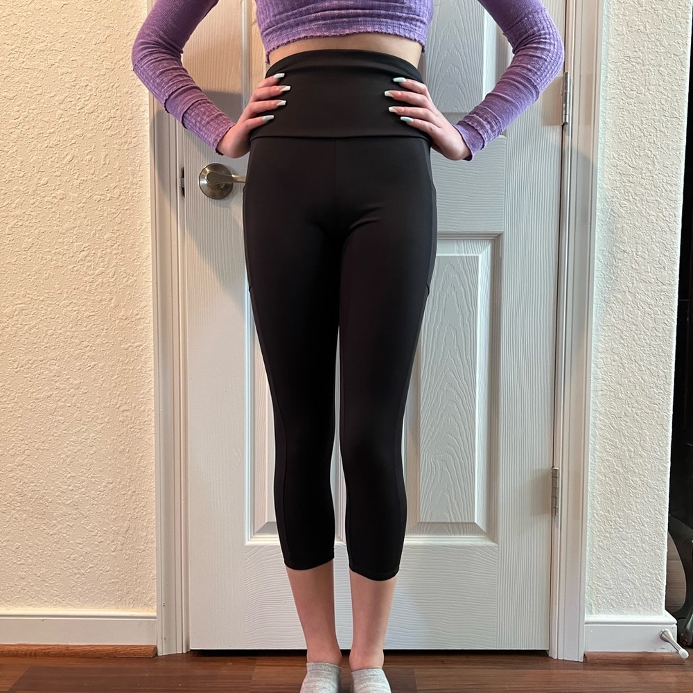 Petite Rouched Waist Leggings